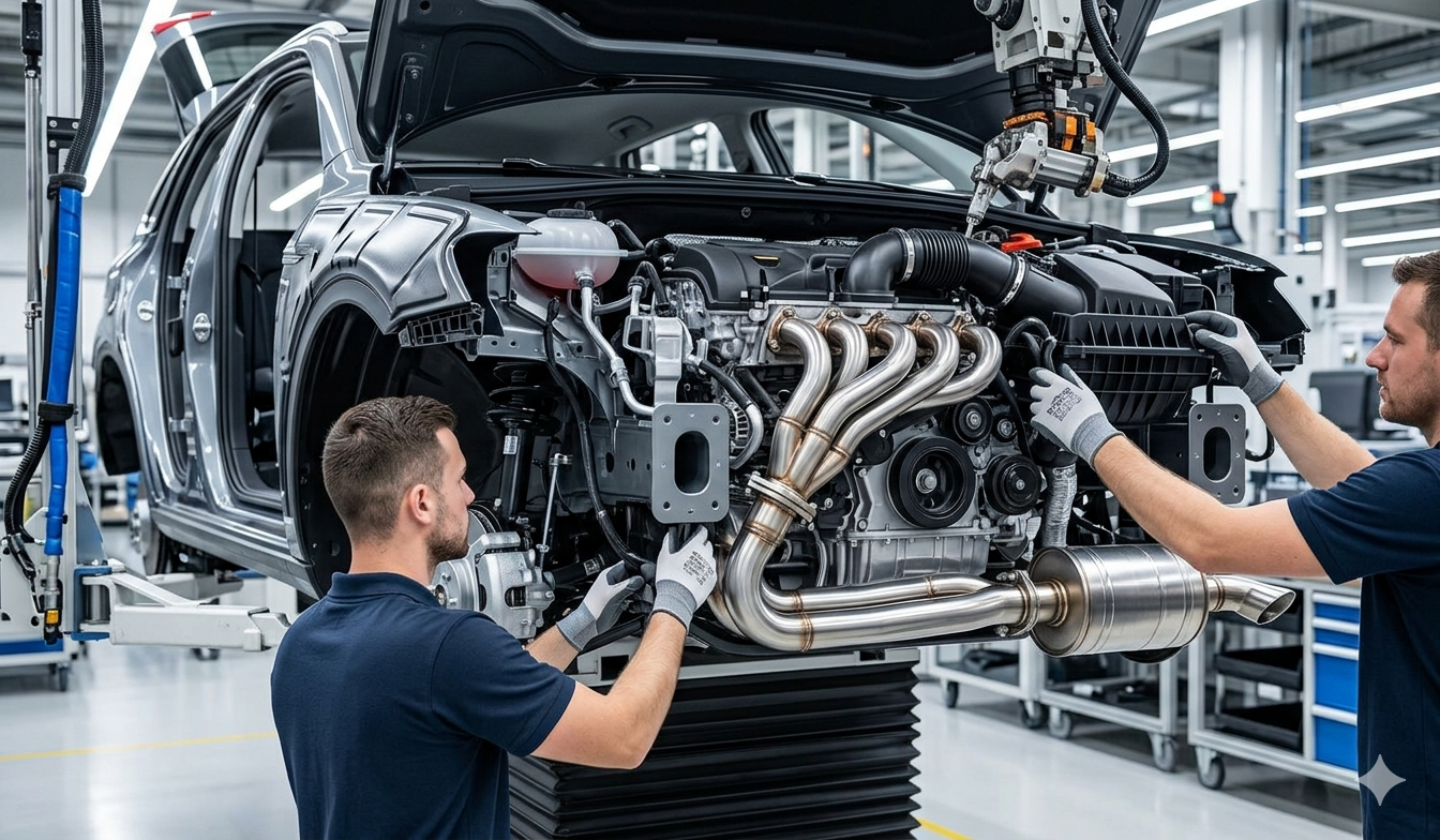 Automotive engine intake and exhaust system components