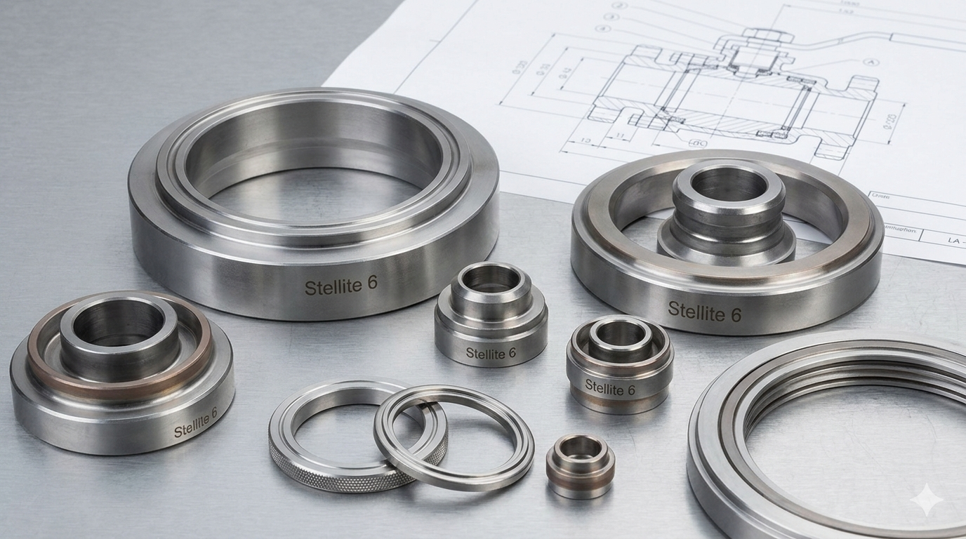 Stellite 6 valve seats and seal rings