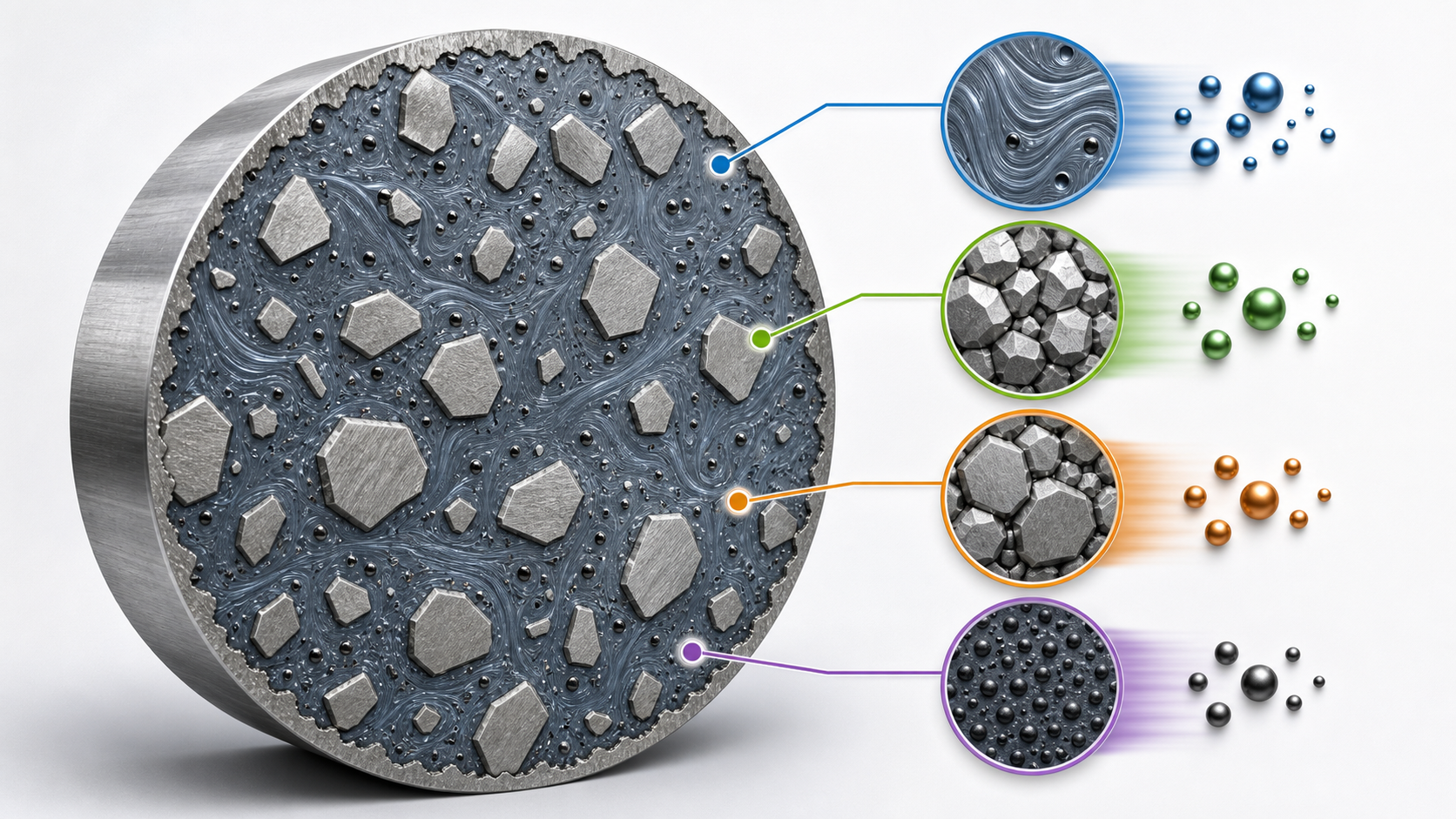 Stellite 6 alloy microstructure showing matrix and carbide phases.
