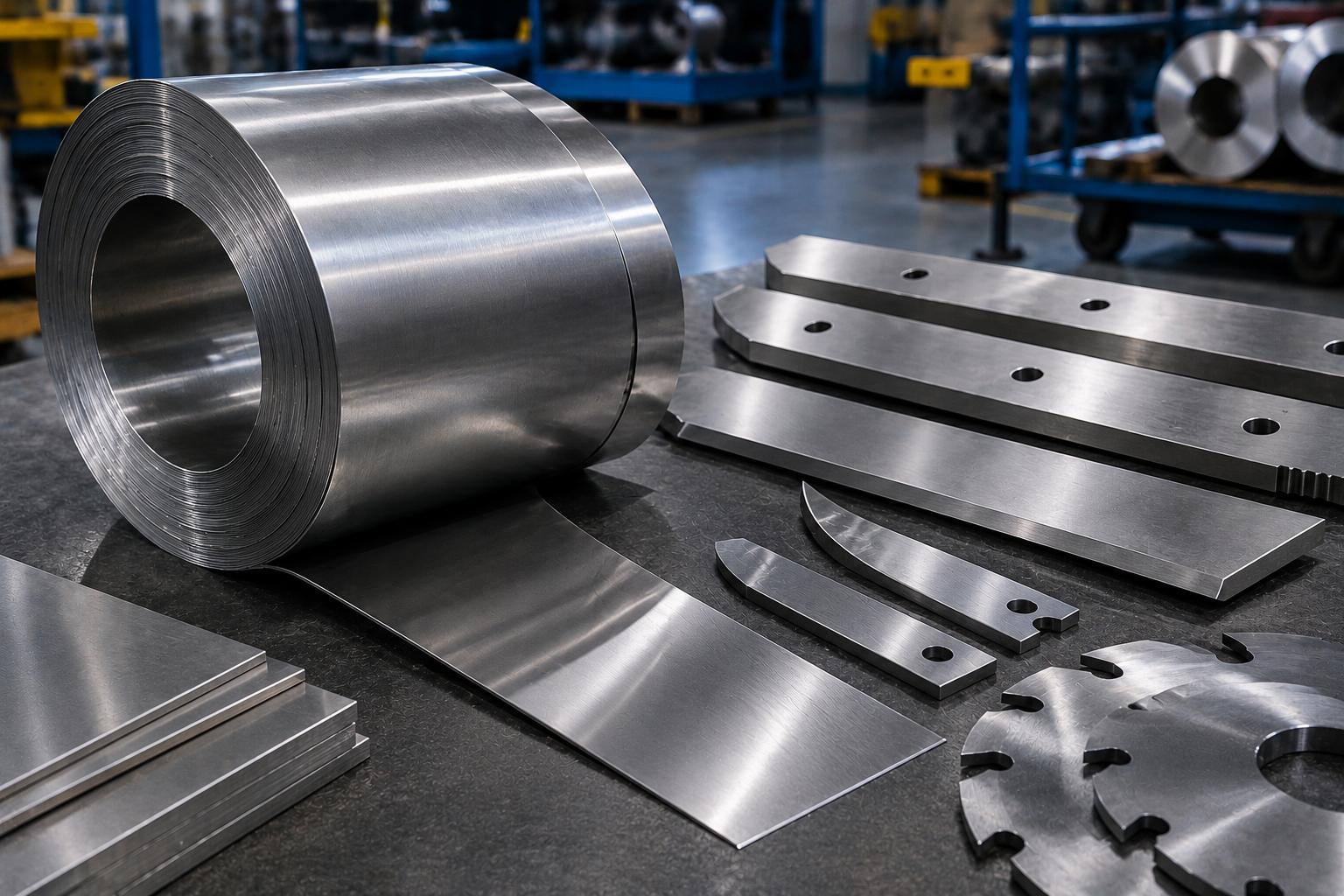 A roll of Stellite 6K strip for knife manufacturing