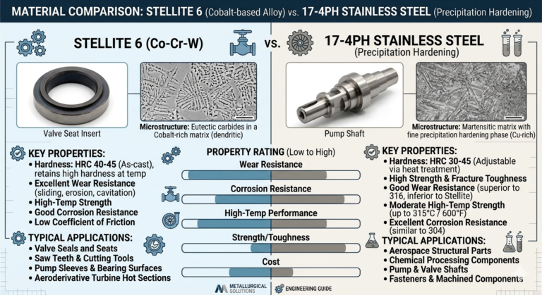 Stellite 6 vs 17-4PH Stainless Steel: Which is Right for Your Application?